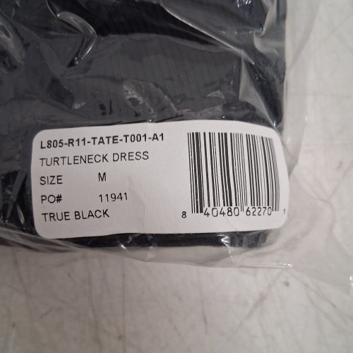 WOMEN'S ASHER TATE TURTLENECK DRESS - MEDIUM - TRUE BLACK (STYLE: L805-R11-TATE-T001-A1) image 3