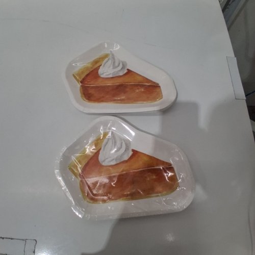 2(12PK) PIE SLICE PAPER PLATES - 8.07" X 10.67" - WHITE image 2