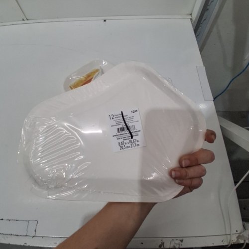 2(12PK) PIE SLICE PAPER PLATES - 8.07" X 10.67" - WHITE image 3