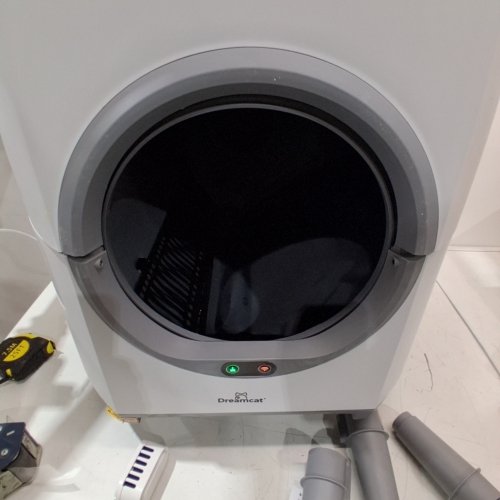 ELLENPENT AUTOMATIC SELF-CLEANING CAT LITTER BOX WITH APP CONTROL AND SAFETY SENSOR - 90L CAPACITY - GREY/WHITE (MODEL: CH-ICB019) image 4