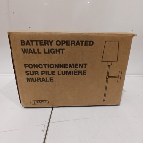 2PK AUDERWIN BATTERY OPERATED WALL SCONCE LIGHT FIXTURES WITH REMOTE - DIMMABLE, CORDLESS - GOLD image 4