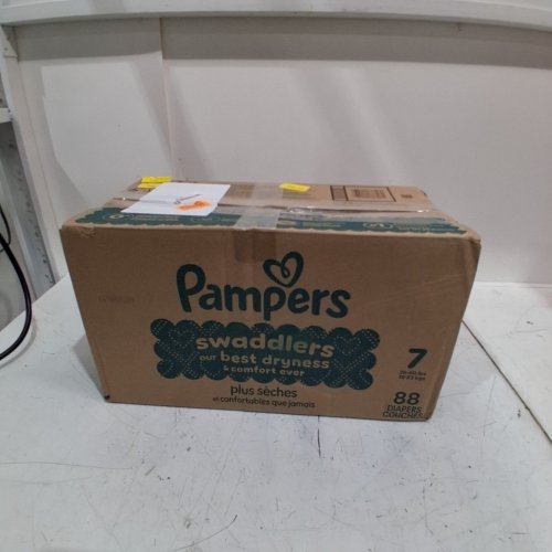 88PK PAMPERS SWADDLERS DISPOSABLE BABY DIAPERS - SIZE 7 - MULTICOLOURED image 4