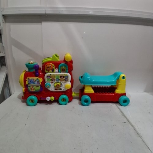 VTECH 4-IN-1 SIT TO STAND LEARNING LETTERS TRAIN WITH TOY BLOCKS & 15+ ACTIVITIES (MODEL: 80-547800) image 2