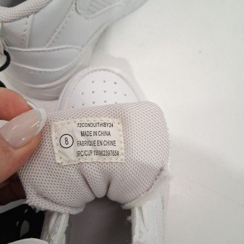 BOY'S ANDI HIGH-TOP SNEAKERS - SIZE 8 - WHITE image 3