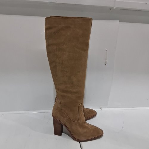 WOMEN'S ALDO HEELED KNEE-HIGH BOOTS - SIZE 6 - BROWN image 4