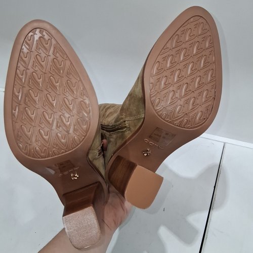 WOMEN'S ALDO HEELED KNEE-HIGH BOOTS - SIZE 6 - BROWN image 5
