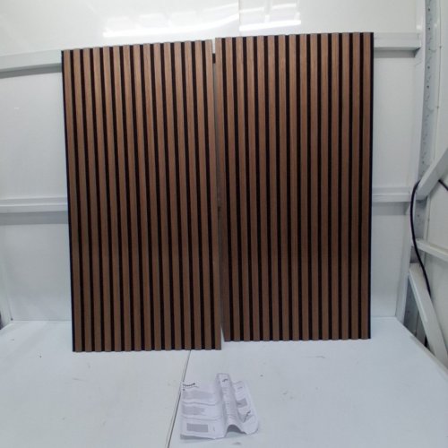 2PK TONOR WOOD ACOUSTIC WALL PANELS - 2FT X 4FT - BLACK / BROWN (MODEL: 25070.02BR.V1) image 2