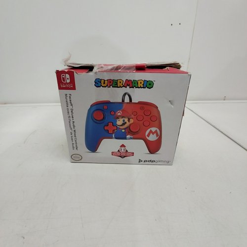 PDP GAMING NINTENDO SWITCH FACEOFF DELUXE+ AUDIO WIRED CONTROLLER - POWER POSE MARIO image 3