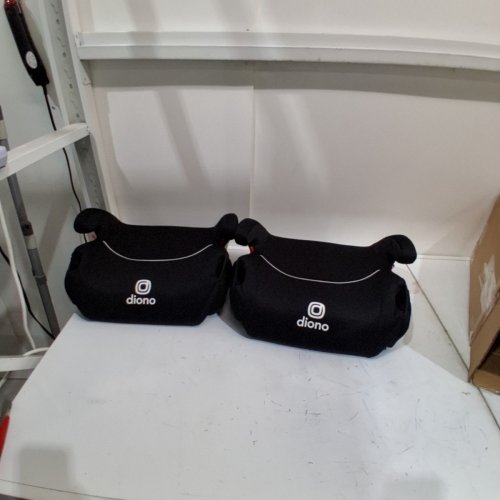 2PK DIONO SOLANA NO LATCH BACKLESS BOOSTER CAR SEATS WITH CUPHOLDERS AND REMOVABLE WASHABLE COVERS - FOR KIDS 40-120LBS - CHARCOAL BLACK (MODEL: 32060-NA-01) image 2