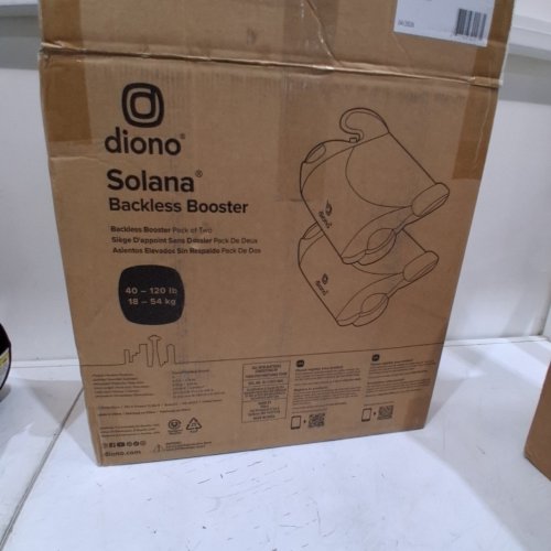 2PK DIONO SOLANA NO LATCH BACKLESS BOOSTER CAR SEATS WITH CUPHOLDERS AND REMOVABLE WASHABLE COVERS - FOR KIDS 40-120LBS - CHARCOAL BLACK (MODEL: 32060-NA-01) image 5