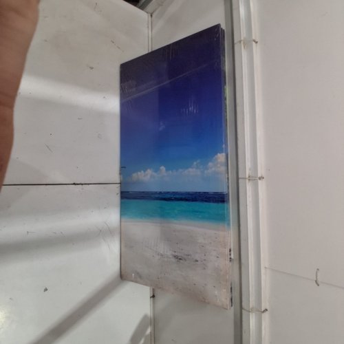3PC TROPICAL BEACH WALL ART PANELS - 39.5" X 20" - BLUE, TURQUOISE/WHITE/GREEN image 4
