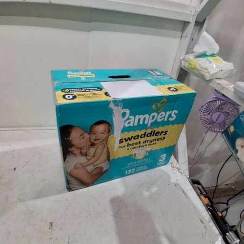 132PK PAMPERS SWADDLERS DIAPERS - SIZE 3 image 3