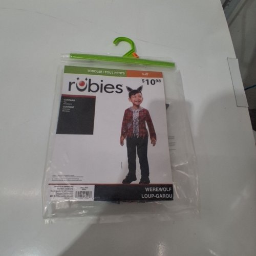 2PC TODDLER RUBIES WEREWOLF COSTUME - 3-4T - RED/BLACK/GREY (STYLE: 1002834) image 2