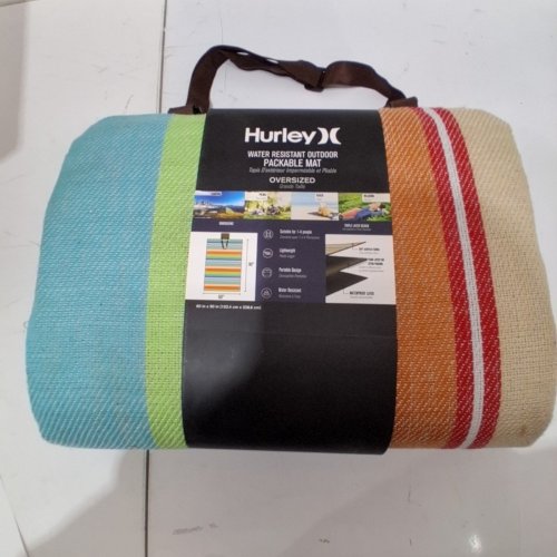 HURLEY STRIP DESIGN OUTDOOR WATER-RESISTANT CAMPING MAT - 60"X90" - MULTICOLOUR (MODEL: 169606F) image 4