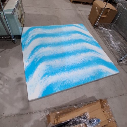 MEMORY FOAM GEL VENTILATED MATTRESS TOPPER - 2" KING - BLUE image 2