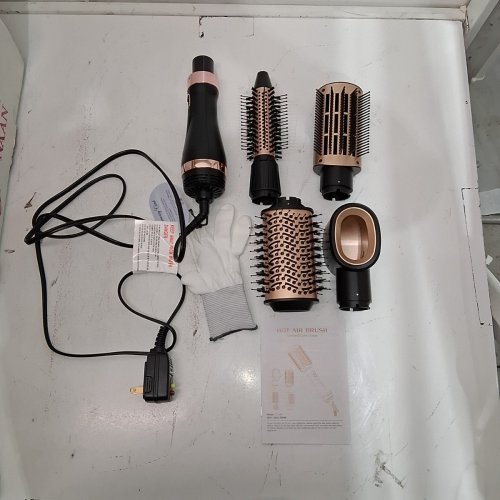 NICEBAY 4-IN-1 NEGATIVE ION HOT AIR STYLING BRUSH SET - ROSE GOLD/BLACK - (MODEL: CT-536). image 3