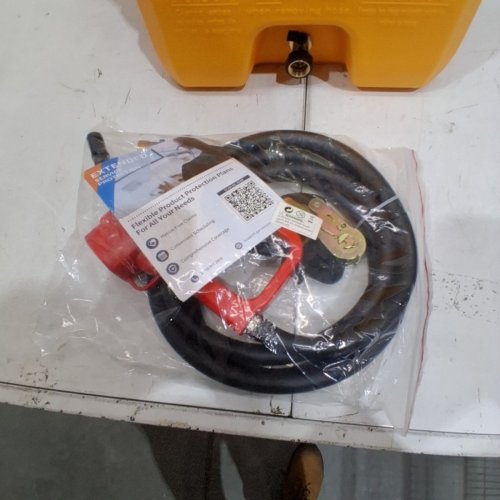 GARVEE FUEL TRANSFER CADDY WITH PUMP HOSE - 15GAL/10FT HOSE - RED/BLACK (MODEL: CP15) image 3