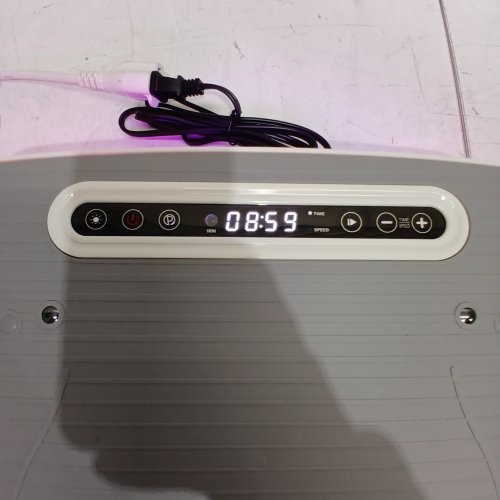 MERACH VIBRATION PLATE EXERCISE MACHINE - VIBRATING PLATE WITH 2 TENSION ROPES AND LED DISPLAY FOR HOME WORKOUT - WHITE (MODEL: MR-2439) image 4