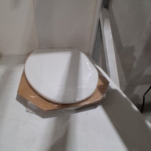 BEMIS LIFT-OFF ELONGATED ENAMELED WOOD TOILET SEAT - COTTON WHITE (MODEL: 1500EC 000) image 2