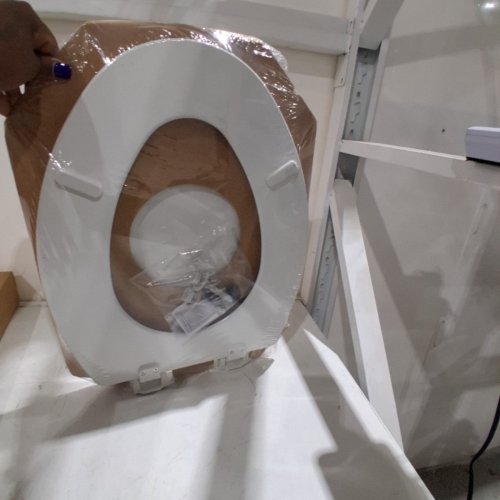 BEMIS LIFT-OFF ELONGATED ENAMELED WOOD TOILET SEAT - COTTON WHITE (MODEL: 1500EC 000) image 3