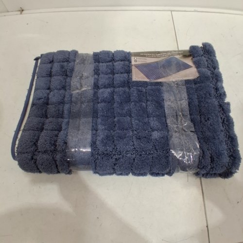 MINERAL SPRING PLUSH GRID BATH MAT - 2FT X 3FT - BLUE (MODEL: 1796299) image 4