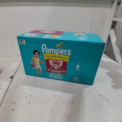 100PK PAMPERS SWADDLERS 360 PULL-ON DIAPERS - SIZE 4 image 2