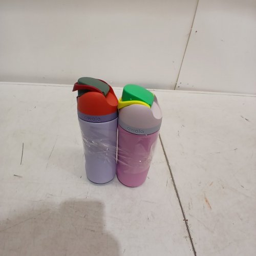 2PK OWALA FREESIP STAINLESS STEEL WATER BOTTLES WITH STRAWS - 16OZ - PURPLE/PINK (MODEL: 2856617) image 5