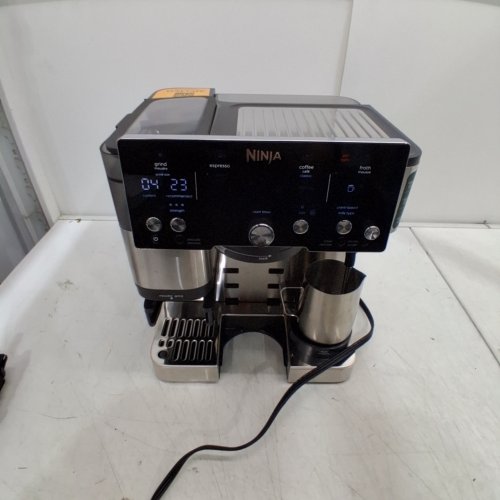 NINJA LUXE CAFE ESSENTIAL SERIES 2-IN-1 COFFEE GRINDER, MILK FROTHER & DRIP COFFEE ESPRESSO MACHINE - SILVER/BLACK (MODEL: ES501C) image 2