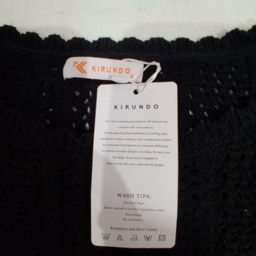 WOMEN'S KIRUNDO CROCHET TOP - SMALL - BLACK image 2