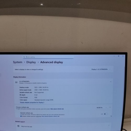 LG ULTRAGEAR 27" QHD OLED GAMING MONITOR - 240HZ, 0.03MS (GTG), AMD FREESYNC PREMIUM PRO, NVIDIA G-SYNC COMPATIBLE - (MODEL:27GX704A-B) image 2