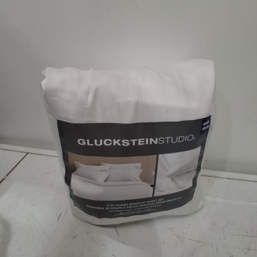 6PC GLUCKSTEIN STUDIO BERKELEY SHEET SET - QUEEN - WHITE (MODEL: 2200101) image 3