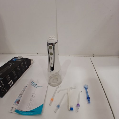 H20FLOSSER PORTABLE RECHARGEABLE WATERPROOF ORAL IRRIGATOR FLOSSER - 300ML - WHITE (MODEL: HF-6) image 3