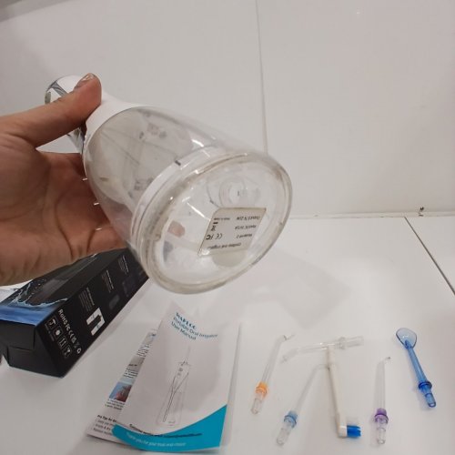H20FLOSSER PORTABLE RECHARGEABLE WATERPROOF ORAL IRRIGATOR FLOSSER - 300ML - WHITE (MODEL: HF-6) image 4
