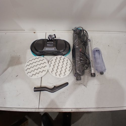 BISSELL SPINWAVE SMARTSTEAM SCRUBBING & SANITIZING SPIN MOP - 1380W - GREY/BLUE (MODEL: 3712C) image 2