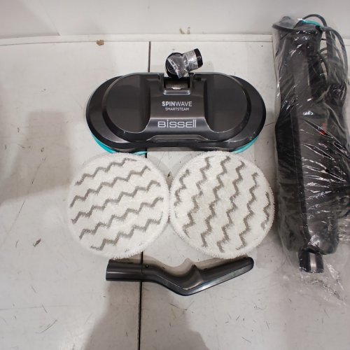 BISSELL SPINWAVE SMARTSTEAM SCRUBBING & SANITIZING SPIN MOP - 1380W - GREY/BLUE (MODEL: 3712C) image 3