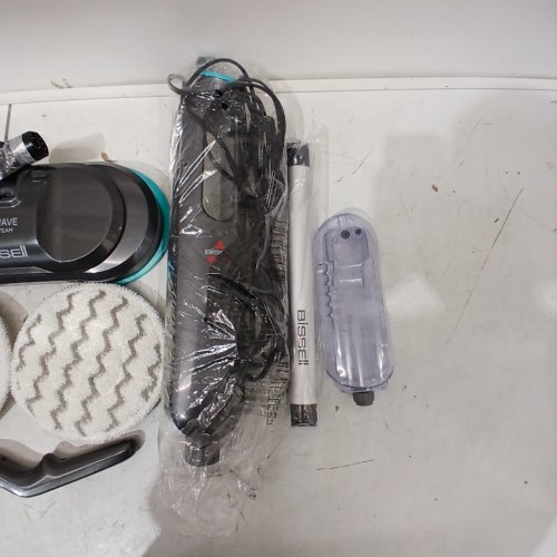 BISSELL SPINWAVE SMARTSTEAM SCRUBBING & SANITIZING SPIN MOP - 1380W - GREY/BLUE (MODEL: 3712C) image 4