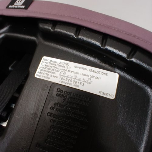GRACO TRANZITIONS 3-IN-1 LIGHTWEIGHT ADJUSTABLE HEIGHT HARNESS BOOSTER CAR SEAT WITH CUP HOLDERS - 100LB MAX WEIGHT - ELOISE PURPLE (MODEL: 2217080) image 2