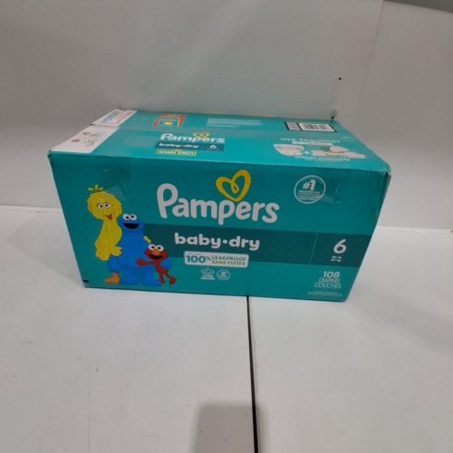 108PK PAMPERS ELMO BABY DRY DIAPERS - SIZE 6 image 3