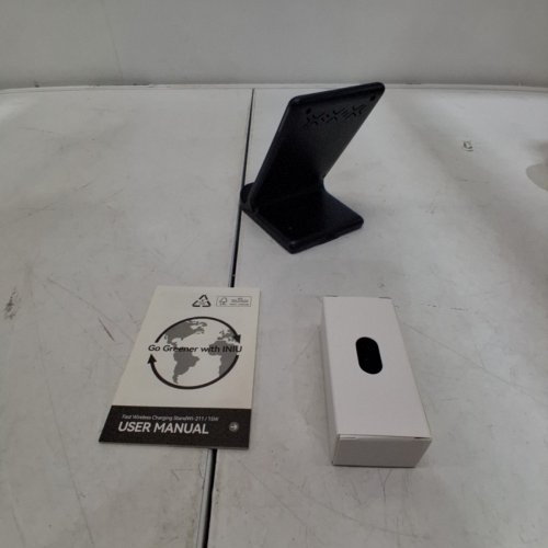 INIU AIRFUEL WIRELESS CHARGER STAND - 15W QI-CERTIFIED FAST WIRELESS CHARGING STAND WITH DUAL COILS AND SLEEP-FRIENDLY ADAPTIVE LIGHT - BLACK (MODEL: WI-211) image 3