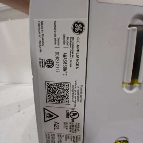 GENERAL ELECTRIC GE APPLIANCES MECHANICAL ROOM AIR CONDITIONER FOR SMALL ROOMS - 5000BTU - 150SQ. FT. (MODEL: AWAS05BWFC) image 5