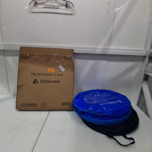 2PC COGHLAN'S POP-UP GARBAGE & RECYCLING CONTAINERS - 29 GALLONS - BLACK/BLUE image 4