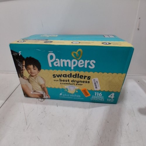 114PK PAMPERS SWADDLERS DISPOSABLE DIAPERS - SIZE 4 image 2