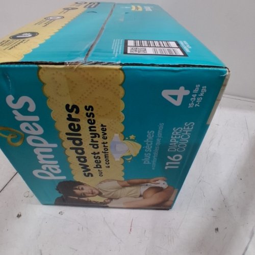 114PK PAMPERS SWADDLERS DISPOSABLE DIAPERS - SIZE 4 image 3