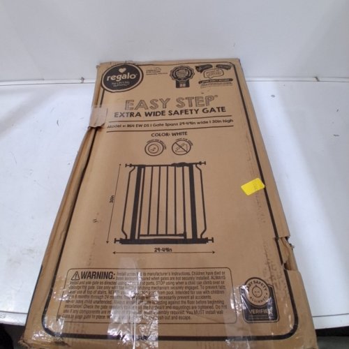 REGALO EASY STEP EXTRA WIDE BABY GATE - 30" X 29"-49" - WHITE (MODEL: 1164 EW DS) image 4