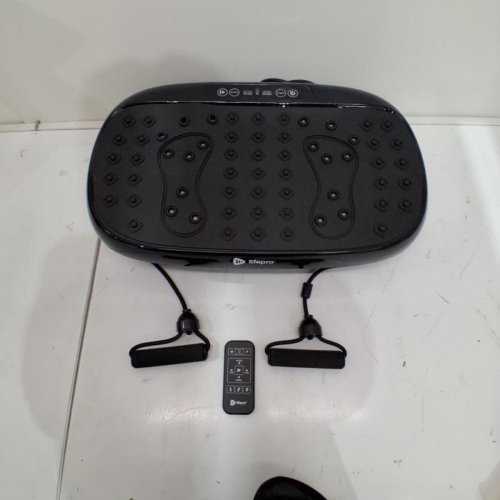 LIFEPRO HEXAPLATE LITE VIBRATION PLATE EXERCISE MACHINE WITH MAGNETIC ACUPOINTS, LOOP & RESISTANCE BANDS - 265LBS MAX - BLACK (MODEL: CA-LP-HXPLTL-BLK) image 3