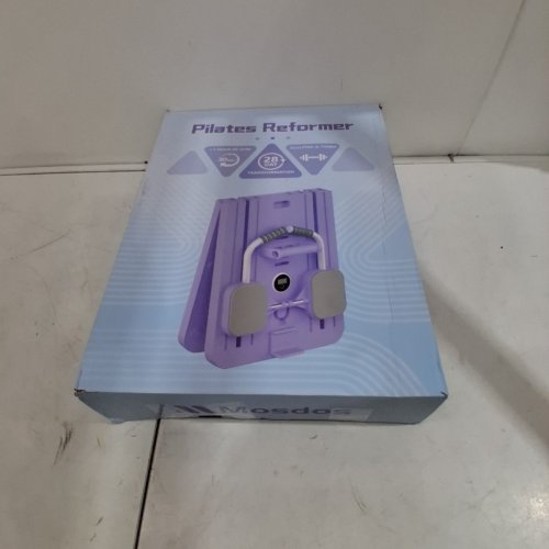 MOSDOS PORTABLE PILATES REFORMER MACHINE FOR HOME GYM - PURPLE image 4