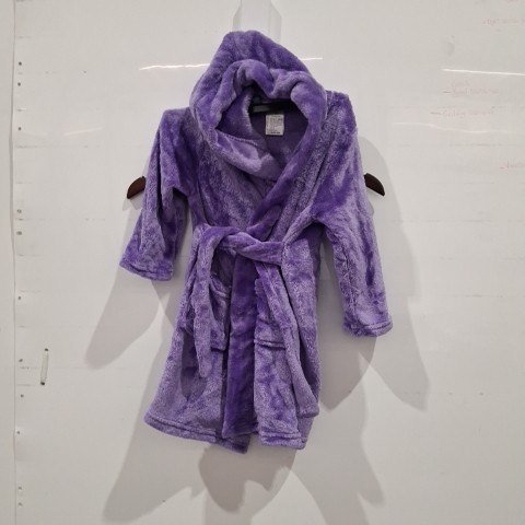 KID'S HOODED BATHROBE - SIZE 4-5Y - PURPLE image 2