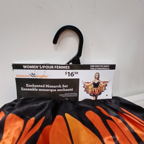 WAY TO CELEBRATE! ENCHANTED MONARCH COSTUME SET - ONE SIZE FITS MOST - ORANGE / BLACK image 2