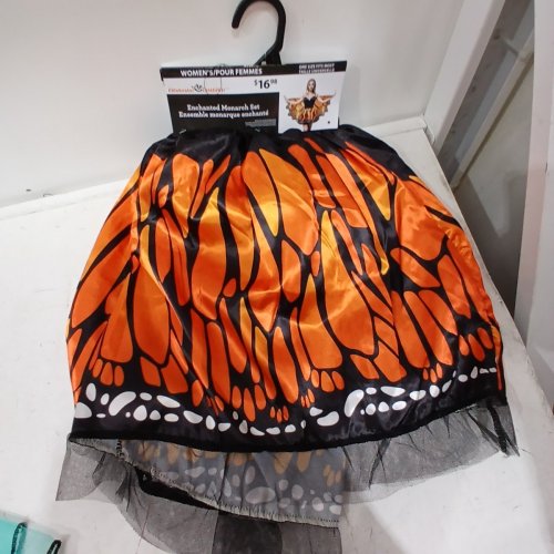 WAY TO CELEBRATE! ENCHANTED MONARCH COSTUME SET - ONE SIZE FITS MOST - ORANGE / BLACK image 3