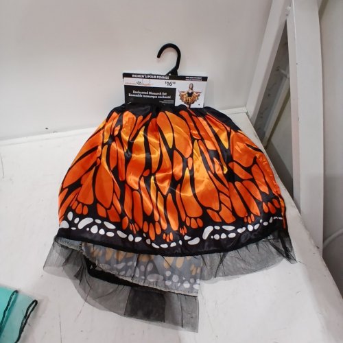 WAY TO CELEBRATE! ENCHANTED MONARCH COSTUME SET - ONE SIZE FITS MOST - ORANGE / BLACK image 4